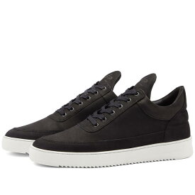 【送料無料】 フィリング ピース メンズ スニーカー シューズ Filling Pieces Low Top Sneaker Ripple Black & White Nubuck