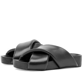 【送料無料】 ジル・サンダー レディース サンダル シューズ Jil Sander Wrap Front Slider Sandals Black