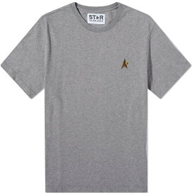 【送料無料】 ゴールデングース メンズ Tシャツ トップス Golden Goose Star Logo T-Shirt Grey Melange