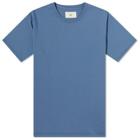 【送料無料】 フォーク メンズ Tシャツ トップス Folk Contrast Sleeve T-Shirt Soft Blue