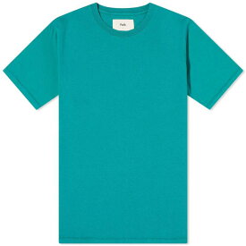 【送料無料】 フォーク メンズ Tシャツ トップス Folk Contrast Sleeve T-Shirt Alpine Green