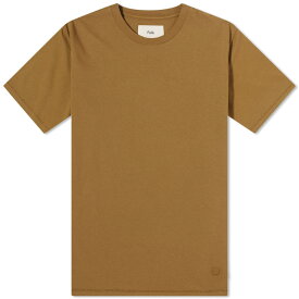 【送料無料】 フォーク メンズ Tシャツ トップス Folk Contrast Sleeve T-Shirt Tobacco