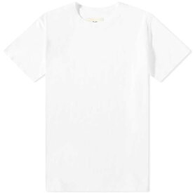 【送料無料】 フォーク メンズ Tシャツ トップス Folk Contrast Sleeve T-Shirt White