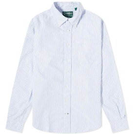 【送料無料】 ギットマンヴィンテージ メンズ シャツ トップス Gitman Vintage Button Down Stripe Oxford Shirt Blue & White