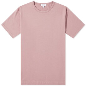 【送料無料】 サンスペル メンズ Tシャツ トップス Sunspel Classic Crew Neck T-Shirt Vintage Pink