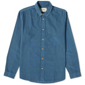 【送料無料】 フォーク メンズ シャツ トップス Folk Babycord Shirt Soft Blue