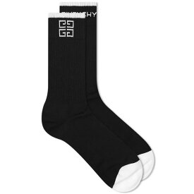 【送料無料】 ジバンシー メンズ 靴下 アンダーウェア Givenchy 4G Logo Socks Black & White
