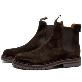 【送料無料】 コモン・プロジェクツ メンズ ブーツ・レインブーツ シューズ Common Projects Suede Chelsea Boot Dark Brown