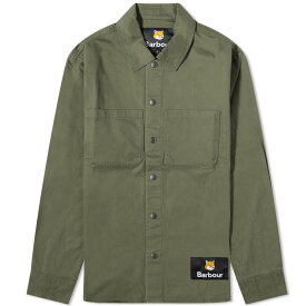 【送料無料】 バーブァー メンズ シャツ トップス Barbour x Maison Kitsune Overshirt Uniform Green