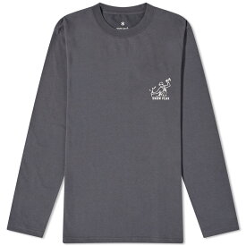 【送料無料】 スノーピーク メンズ Tシャツ トップス Snow Peak Long Sleeve Foam Print T-Shirt Charcoal