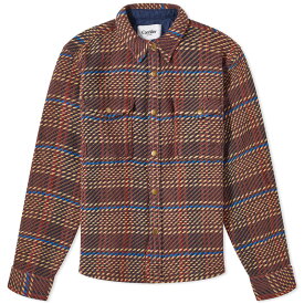 【送料無料】 コリドー メンズ ジャケット・ブルゾン アウター Corridor Corded Plaid Shirt Jacket Brown