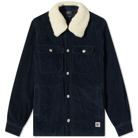 【送料無料】 アーペーセー メンズ ジャケット・ブルゾン アウター END. x A.P.C. 'Coffee Club' Alenzo Velevt Cord Jacket Marine