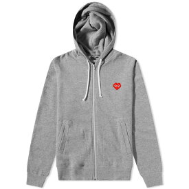 【送料無料】 コム・デ・ギャルソン メンズ パーカー・スウェット フーディー アウター Comme des Garcons Play Invader Heart Zip Hoodie Grey