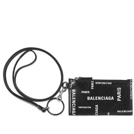【送料無料】 バレンシアガ メンズ 財布 アクセサリー Balenciaga Lanyard Cash Case Black & White