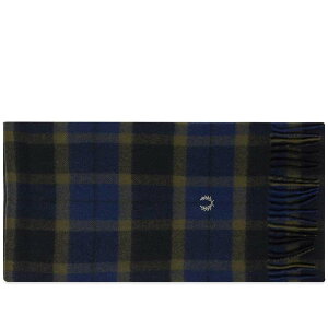 yz tbhy[ Y }t[EXg[EXJ[t ANZT[ Fred Perry Lambswool Tartan Scarf Filed Green & Light Oyster