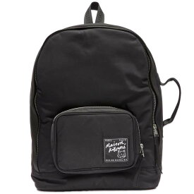 【送料無料】 メゾンキツネ メンズ バックパック・リュックサック バッグ Maison Kitsune Nylon Backpack Black