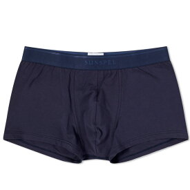 【送料無料】 サンスペル メンズ ボクサーパンツ アンダーウェア Sunspel Cotton Stretch Trunk Navy