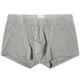 【送料無料】 サンスペル メンズ ボクサーパンツ アンダーウェア Sunspel Cotton Stretch Trunk Grey Melange