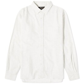 【送料無料】 ビームス プラス メンズ シャツ トップス Beams Plus Button Down Solid Flannel Shirt Off White