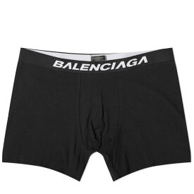 【送料無料】 バレンシアガ メンズ ボクサーパンツ アンダーウェア Balenciaga Logo Boxer Briefs Black & Black