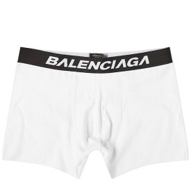 【送料無料】 バレンシアガ メンズ ボクサーパンツ アンダーウェア Balenciaga Logo Boxer Briefs White & Black