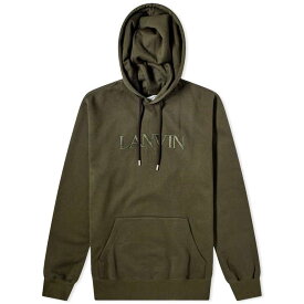 【送料無料】 ランバン メンズ パーカー・スウェット パーカー アウター Lanvin Logo Popover Hoodie Loden