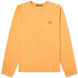 【送料無料】 アクネ ストゥディオズ メンズ Tシャツ トップス Acne Studios Long Sleeve Eisen X Face T-Shirt Mandarin Orange