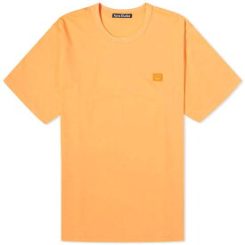 【送料無料】 アクネ ストゥディオズ メンズ Tシャツ トップス Acne Studios Exford Face T-Shirt Mandarin Orange