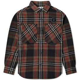 【送料無料】 ベイシング エイプ メンズ シャツ トップス AAPE Check Flannel Shirt Black (Brown)