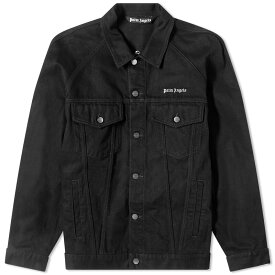 【送料無料】 パーム・エンジェルス メンズ ジャケット・ブルゾン アウター Palm Angels Back Logo Denim Jacket Black & White