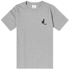 【送料無料】 イザベル マラン メンズ Tシャツ トップス Isabel Marant Zafferh Small Logo T-Shirt Light Grey
