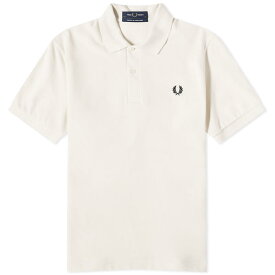 【送料無料】 フレッドペリー メンズ シャツ トップス Fred Perry Original Plain Polo Ecru & Black