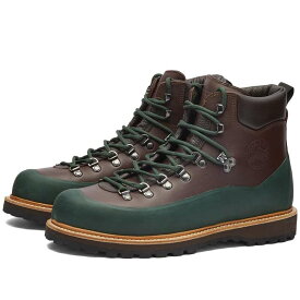 【送料無料】 ディエム メンズ ブーツ・レインブーツ シューズ Diemme Roccia Vet Sport Boot Mogano Leather & Green Rubber