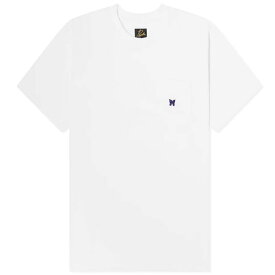 【送料無料】 ニードルズ メンズ Tシャツ トップス Needles Pocket T-Shirt White
