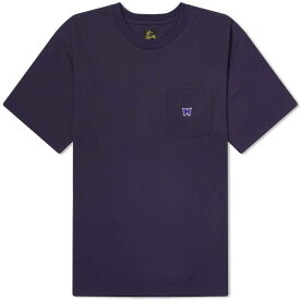 【送料無料】 ニードルズ レディース Tシャツ トップス Needles Jersey Crew T-Shirt Eggplant