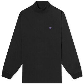 【送料無料】 ニードルズ メンズ Tシャツ トップス Needles Long Sleeve Mock Neck T-Shirt Black