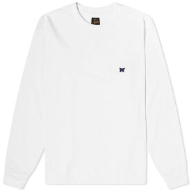 【送料無料】 ニードルズ メンズ Tシャツ トップス Needles Long Sleeve Pocket T-Shirt White