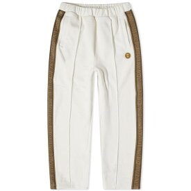 【送料無料】 ベイシング エイプ メンズ カジュアルパンツ ボトムス AAPE Dope Jacquard Moonface Monogram Track Pants Ivory