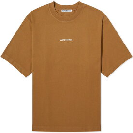 【送料無料】 アクネ ストゥディオズ メンズ Tシャツ トップス Acne Studios Extorr Stamp Logo T-Shirt Mud Beige