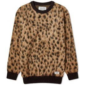 【送料無料】 ワコマリア メンズ ニット・セーター アウター Wacko Maria Leopard Mohair Knitted Jumper Beige