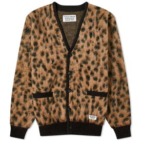 【送料無料】 ワコマリア メンズ ニット・セーター カーディガン アウター Wacko Maria Leopard Mohair Cardigan Beige