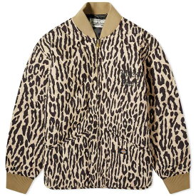 【送料無料】 ワコマリア メンズ ジャケット・ブルゾン アウター Wacko Maria Dickies Leopard Quilted Jacket Beige