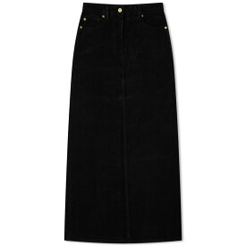 【送料無料】 ガニー レディース スカート ボトムス GANNI Washed Corduroy Long Skirt Black