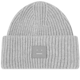 【送料無料】 アクネ ストゥディオズ レディース 帽子 ニットキャップ アクセサリー Acne Studios Pana Face Beanie Light Grey Melange