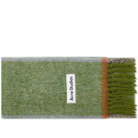 【送料無料】 アクネ ストゥディオズ レディース マフラー・ストール・スカーフ アクセサリー Acne Studios Vally Solid Logo Scarf Grass Green