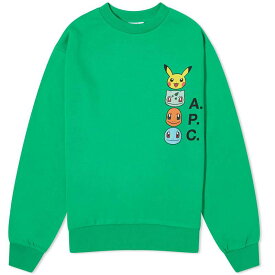 【送料無料】 アーペーセー レディース パーカー・スウェット アウター A.P.C. Pokemon The Crew Sweatshirt Green