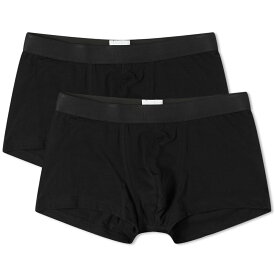 【送料無料】 サンスペル メンズ ボクサーパンツ アンダーウェア Sunspel Cotton Trunks - 2-Pack Black