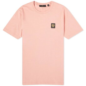 【送料無料】 ベルスタッフ メンズ Tシャツ トップス Belstaff Patch Logo Tee Rust Pink