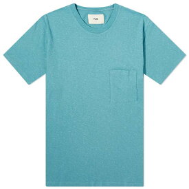 【送料無料】 フォーク メンズ Tシャツ トップス Folk Pocket Nep Assembly T-Shirt Ocean Blue