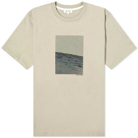【送料無料】 ノースプロジェクト メンズ Tシャツ トップス Norse Projects Johannes Organic Waves Print T-shirt Sand